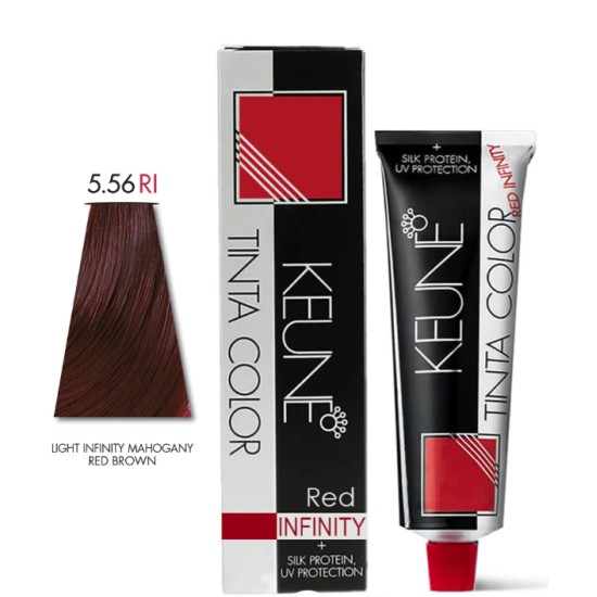 Keune Hair Color Tinta Color 5.56 Light Infinity Mahogany Red Brown Tube And Developer