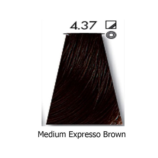 Keune Hair Color Tinta Color 4.37 Medium Espresso Brown Tube And Developer