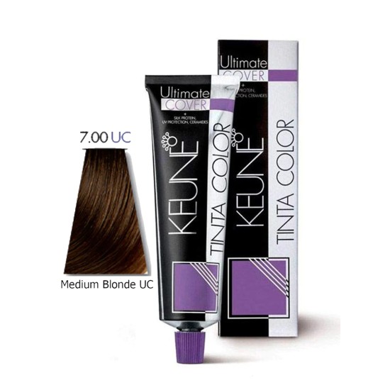 Keune Hair Color Tinta Color 7.00 UC Medium Blonde Tube And Developer