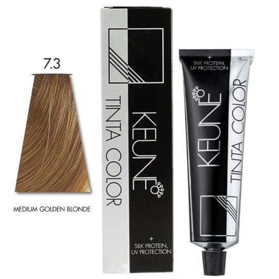 Keune Hair Color Tinta Color 7.3 Medium Golden Blonde Tube And Developer