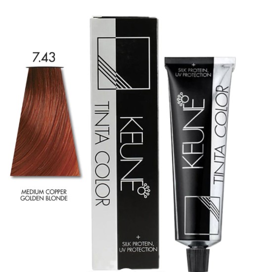 Keune Hair Color Tinta Color 7.43 Medium Copper Golden Blonde