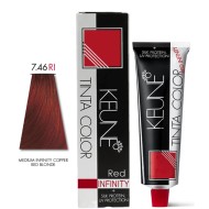 Keune Hair Color Tinta Color 7.46 Red Infinity Medium Infinity Copper Red Blonde Tube And Developer