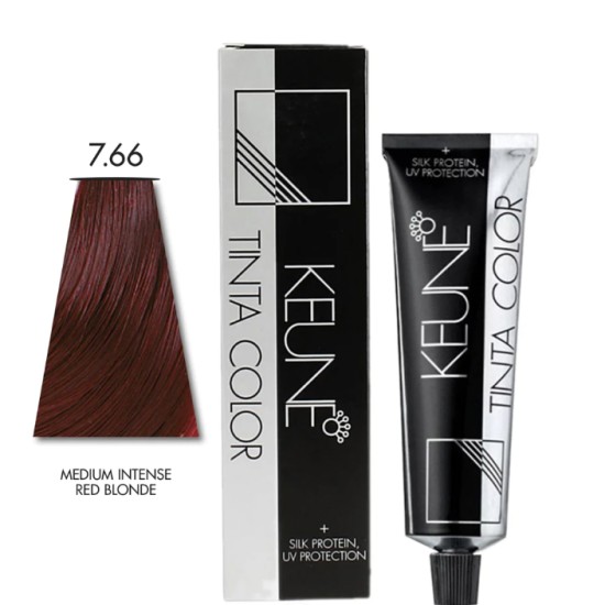 Keune Hair Color Tinta Color 7.66 Medium Intense Red Blonde Tube And Developer