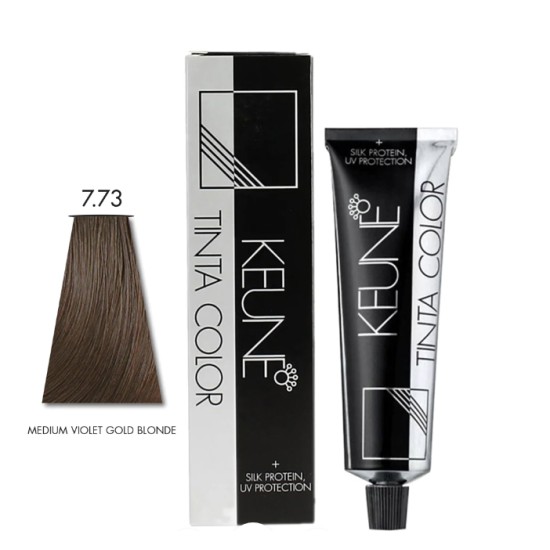 Keune Hair Color Tinta Color 7.73 Medium Violet Gold Blonde Tube And Developer