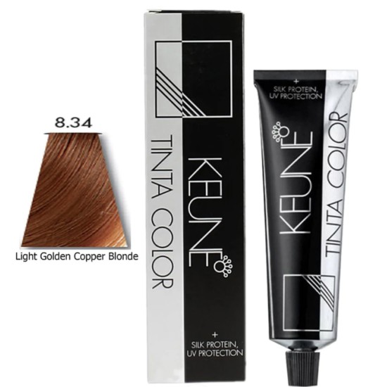 Keune Hair Color Tinta Color 8.34 Light Golden Copper Blonde