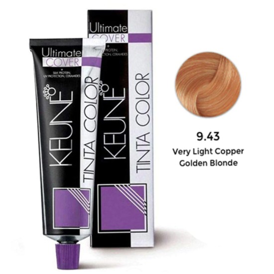 Keune Hair Color Tinta Color 9.43 Very Light Copper Golden Blonde