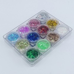 Chunky Glitter For Eye Makeup And Nails Pack Of 12 Shades Chunky Glitter For Eye Makeup And Nails Pack Of 12 Shades