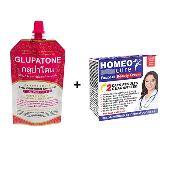 GLUPATONE Extreme Strong Whitening Emulsion With Homeo Cure Cream