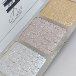 Seven Cool Highlighter Blusher Palette 3 Colors Shimmer Shades