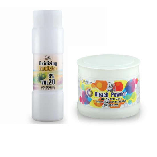 Soft Touch Bleach Powder Mild  and Developer Oxidizing Emulsion 20 Vol