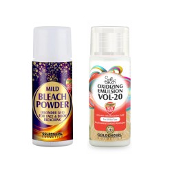 Soft Touch Bleach Pack Bleach Powder Mild and Oxidizing Emulsion 20 Vol