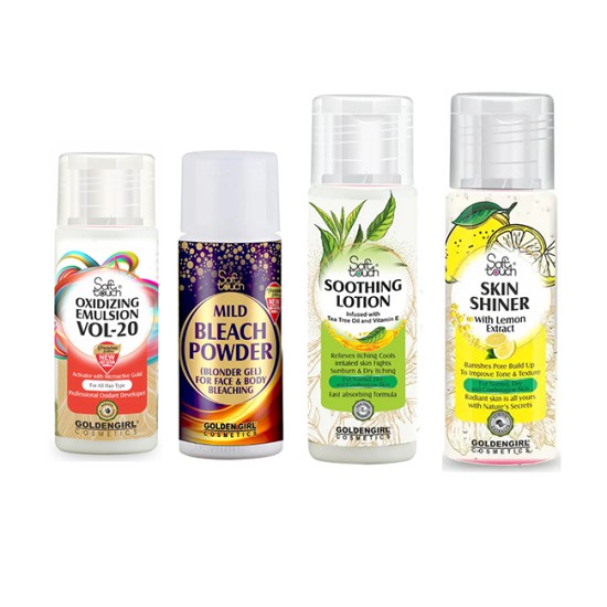 Soft Touch Skin Polish Pack Of 4 Skin Polish Set Skin Shiner Smoothing Lotion Developer Powder