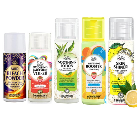 Soft Touch Skin Polish Pack Of 5 Skin Polish Set Booster Skin Shiner Smoothing Lotion Developer Powder