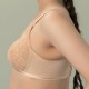 BeBelle Bra X Over Trendy Net Bra Modern Lace Design Skin Color